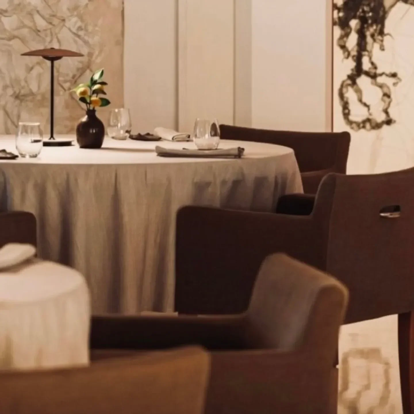 Elegant dining at La Gaia restaurant in Ibiza, featuring a beautifully set table.